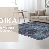 Ultra Soft Area Rug, Non Slip, Stain Resistant, Washable Area Rugs for Living Room, Bedroom, Luxurious Foldable Non-Slip Microfiber Floor Covering With Elegant Design(Blue)