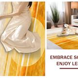 Ultra Soft Area Rug, Non Slip, Stain Resistant, Washable Area Rugs for Living Room, Bedroom, Earthy Abstract Wave Motif(Gold)