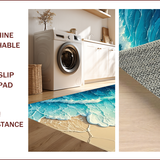 Ultra Soft Area Rug, Non Slip, Stain Resistant, Washable Area Rugs for Living Room, Bedroom, Beach-Themed Nautical Kitchen Stain-Resistant Carpet(Blue)