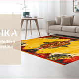 Ultra Soft Area Rug, Non Slip, Stain Resistant, Washable Area Rugs for Living Room, Bedroom, Chic Yellow Animal Print Aesthetic(Yellow)