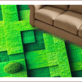 Ultra Soft Area Rug, Non Slip, Stain Resistant, Washable Area Rugs for Living Room, Bedroom, City Life 3D Playmat(Green)