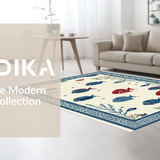 Contemporary Fish Patterned Statement(Ivory)