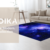 Ultra Soft Area Rug, Non Slip, Stain Resistant, Washable Area Rugs for Living Room, Bedroom, Mystical Space-Inspired Artistic Touch(Blue)