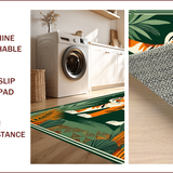 Ultra Soft Area Rug, Non Slip, Stain Resistant, Washable Area Rugs for Living Room, Bedroom, Cozy Soft Green Medallion Style(Green)