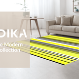 Ultra Soft Area Rug, Non Slip, Stain Resistant, Washable Area Rugs for Living Room, Bedroom, Contemporary Striking Zebra Influence(Yellow)