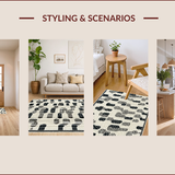 Ultra Soft Area Rug, Non Slip, Stain Resistant, Washable Area Rugs for Living Room, Bedroom, Modern Abstract Living Room Rug(Beige)
