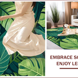 Ultra Soft Area Rug, Non Slip, Stain Resistant, Washable Area Rugs for Living Room, Bedroom, Vibrant Nature-Inspired Accent Design(Green)