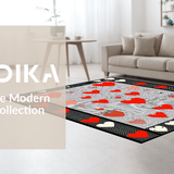 Contemporary Fun Geometric Layout(Red)