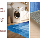Ultra Soft Area Rug, Non Slip, Stain Resistant, Washable Area Rugs for Living Room, Bedroom, Elegant Soft Ombre Gradient(Blue)