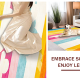 Ultra Soft Area Rug, Non Slip, Stain Resistant, Washable Area Rugs for Living Room, Bedroom, Cute Cheerful Child-Friendly Pattern(Yellow)