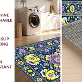 Rustic Colorful Bloom Motif(Blue)