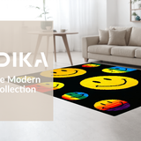 Ultra Soft Area Rug, Non Slip, Stain Resistant, Washable Area Rugs for Living Room, Bedroom, Charming Educational Playful Motif(Yellow)