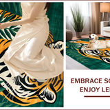 Ultra Soft Area Rug, Non Slip, Stain Resistant, Washable Area Rugs for Living Room, Bedroom, Elegant Earthy Animal Print Theme(Orange)