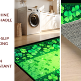 Ultra Soft Area Rug, Non Slip, Stain Resistant, Washable Area Rugs for Living Room, Bedroom, Cozy White and Green Palette(Green)