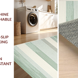 Ivory Minimalist Gridded Texture(Green)