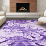 Ultra Soft Area Rug, Non Slip, Stain Resistant, Washable Area Rugs for Living Room, Bedroom, Whimsical Colorful Soft Texture(Purple)