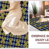Ultra Soft Area Rug, Non Slip, Stain Resistant, Washable Area Rugs for Living Room, Bedroom, Non-Shedding Navy Yellow Meditation Space Rug(Blue)
