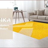 Ultra Soft Area Rug, Non Slip, Stain Resistant, Washable Area Rugs for Living Room, Bedroom, Modern Yellow Gray Living Room Stain-Resistant Rug(Yellow)