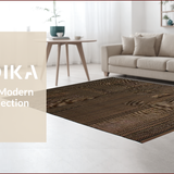 Ultra Soft Area Rug, Non Slip, Stain Resistant, Washable Area Rugs for Living Room, Bedroom, Whimsical Earthy Animal Print(Brown)