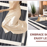Ultra Soft Area Rug, Non Slip, Stain Resistant, Washable Area Rugs for Living Room, Bedroom, Stylish Minimalist Geometric Arrangement(Gray)