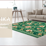 Ultra Soft Area Rug, Non Slip, Stain Resistant, Washable Area Rugs for Living Room, Bedroom, Vintage Non-Slip Living Room Area Rug Green(Green)