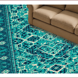 Ultra Soft Area Rug, Non Slip, Stain Resistant, Washable Area Rugs for Living Room, Bedroom, Plastic Straw Reversible(Green)