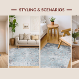 Elegantly Faded Vintage Charm(Blue)