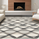 Ultra Soft Area Rug, Non Slip, Stain Resistant, Washable Area Rugs for Living Room, Bedroom, Artistic Gray Toned Distressed Elements(Gray)