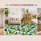 Ultra Soft Area Rug, Non Slip, Stain Resistant, Washable Area Rugs for Living Room, Bedroom, Serene Nature-Inspired Bath Accessory(Green)