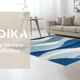 Artistic Contemporary Patterned Layering(Blue)