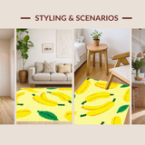 Ultra Soft Area Rug, Non Slip, Stain Resistant, Washable Area Rugs for Living Room, Bedroom, Lively Yellow Green Color Fusion(Yellow)