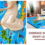 Ultra Soft Area Rug, Non Slip, Stain Resistant, Washable Area Rugs for Living Room, Bedroom, Whimsical Numbered Pattern Arrangement(Blue)