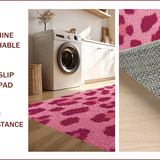 Ultra Soft Area Rug, Non Slip, Stain Resistant, Washable Area Rugs for Living Room, Bedroom, Modern Pink Leopard Print Nursery Rug(Pink)