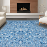 Ultra Soft Area Rug, Non Slip, Stain Resistant, Washable Area Rugs for Living Room, Bedroom, Cute Preppy Room Decor(Blue)