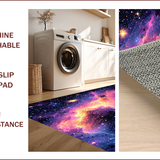 Ultra Soft Area Rug, Non Slip, Stain Resistant, Washable Area Rugs for Living Room, Bedroom, Planet Earth Kids Playroom Space-Themed Carpet(Purple)