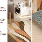Ultra Soft Area Rug, Non Slip, Stain Resistant, Washable Area Rugs for Living Room, Bedroom, Rustic Warm Tones Design(Beige)