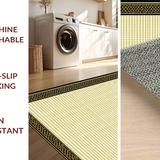 Ultra Soft Area Rug, Non Slip, Stain Resistant, Washable Area Rugs for Living Room, Bedroom, Chic Modern Diamond Pattern Elegance(Gold)