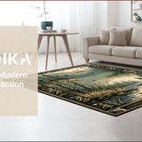 Ultra Soft Area Rug, Non Slip, Stain Resistant, Washable Area Rugs for Living Room, Bedroom, Rustic Nature-Inspired Lodge Aesthetic(Brown)