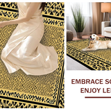 Ultra Soft Area Rug, Non Slip, Stain Resistant, Washable Area Rugs for Living Room, Bedroom, Sophisticated Abstract Wildlife Theme(Gold)