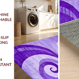 Ultra Soft Area Rug, Non Slip, Stain Resistant, Washable Area Rugs for Living Room, Bedroom, Elegant Cozy Fluid Patterns(Purple)