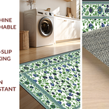 Ultra Soft Area Rug, Non Slip, Stain Resistant, Washable Area Rugs for Living Room, Bedroom, Sophisticated Abstract Green Hues(White)