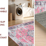 Charming Vintage Floral Print(Pink)