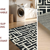 Ultra Soft Area Rug, Non Slip, Stain Resistant, Washable Area Rugs for Living Room, Bedroom, Modern Bow Decor Rug(Gray)