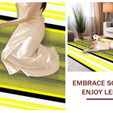 Ultra Soft Area Rug, Non Slip, Stain Resistant, Washable Area Rugs for Living Room, Bedroom, Vibrant Abstract Pattern Statement(Yellow)