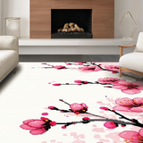 Ultra Soft Area Rug, Non Slip, Stain Resistant, Washable Area Rugs for Living Room, Bedroom, Contemporary Vibrant Blossom Arrangement(Pink)