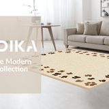 Ultra Soft Area Rug, Non Slip, Stain Resistant, Washable Area Rugs for Living Room, Bedroom, Stylish Rustic Inspired Pet Decor(Beige)