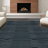 Ultra Soft Area Rug, Non Slip, Stain Resistant, Washable Area Rugs for Living Room, Bedroom, Sleek Modern Minimalist Pattern(Black)