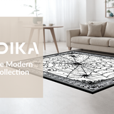 Charming Black White Circular Decor(Black)