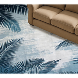 Ultra Soft Area Rug, Non Slip, Stain Resistant, Washable Area Rugs for Living Room, Bedroom, Elegant Grey Blue Geometric Fusion(Blue)