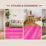 Ultra Soft Area Rug, Non Slip, Stain Resistant, Washable Area Rugs for Living Room, Bedroom, Chic Lighthearted Animal Print(Pink)